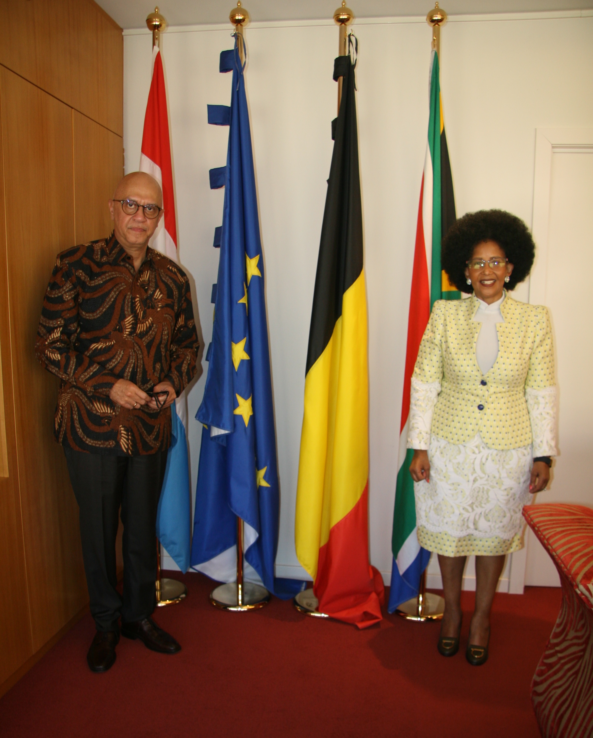 H.E. Ambassador Tokozile Xasa pays a Courtesy Call to the Ambassador of Indonesia in Brussels, on 26 February 2021