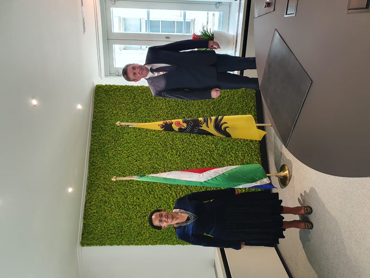 H.E. Ambassador Tokozile Xasa pays a Courtesy Call on Minister-President of Flanders Region, Mr Jan Jambon on 11 March 2021