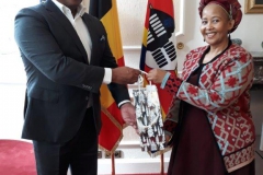 H.E. Ambassador Tokozile Xasa pays a Courtesy Call on H.E. MR Sibusisiwe Mngomezulu, Ambassador of Eswatini on 19 February 2021