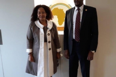 H.E. Ambassador Tokozile Xasa pays a Courtesy Call on H.E. AWAD SAKINE, AMBASSADOR OF AFRICAN UNION on 17 FEBRUARY 2021