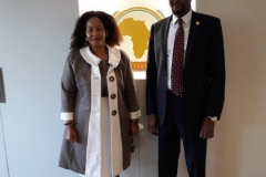 H.E. Ambassador Tokozile Xasa pays a Courtesy Call on H.E. AWAD SAKINE, AMBASSADOR OF AFRICAN UNION on 17 FEBRUARY 2021