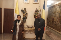 H.E. Ambassador Tokozile Xasa pays a Courtesy Call on DEAN OF THE DIPLOMATIC CORPS, H.E. ARCHBISHOP AUGUSTINE KASUJJA, APOSTOLIC NUNCIO in Brussels, on 27 January 2021