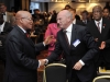 President Jacob Zuma attending the Science and Technology meeting between South Africa and the European Union.  Shaking hands with the President is Mr Roeland Van de Geer, Head of EU Delegation to South Africa.